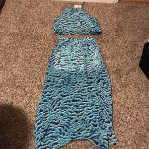 Everly maxi skirt & crop top matching set